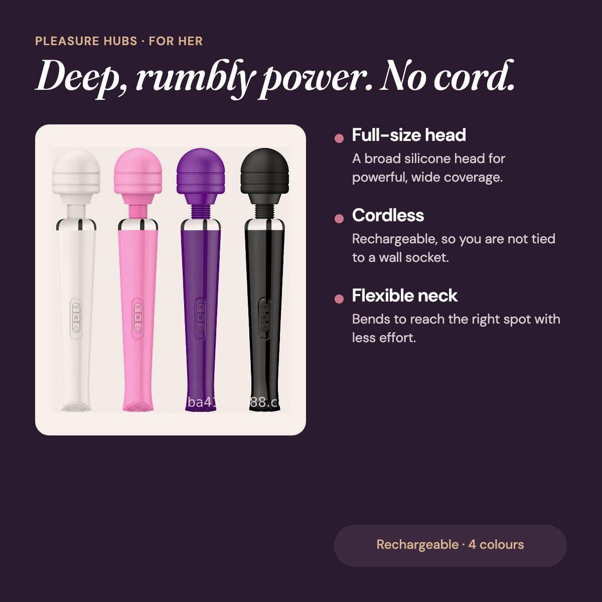Halo Cordless Wand Massager features