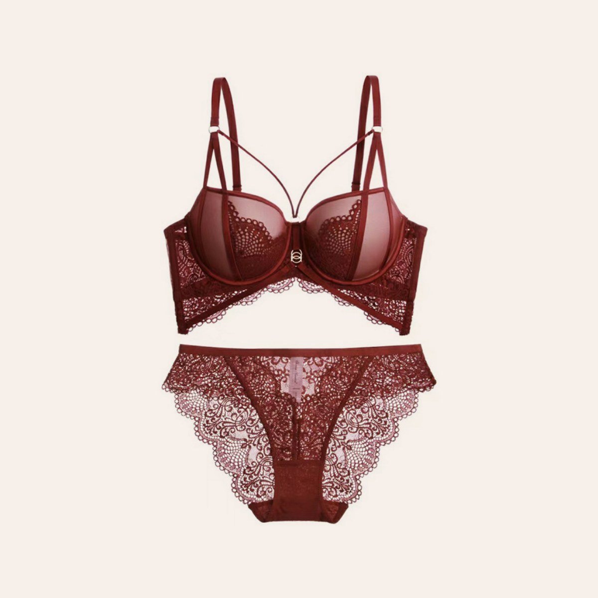 Rosalind Push-Up Lace Bra Set