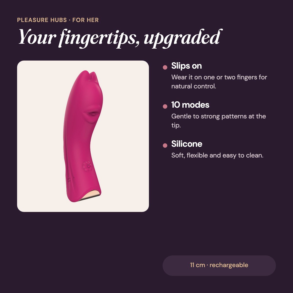 Touch Finger Vibrator features